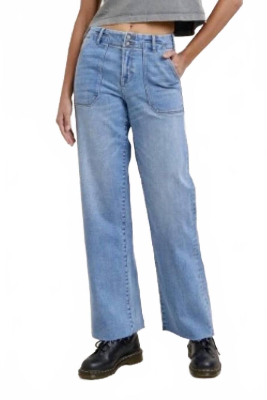 NEW HIDDEN patch pocket jeans in blue